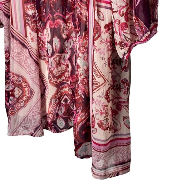 Ophelia Roe Floral Boho Dress Women's M Pink fairy grunge babydoll 70s flowy - Picture 9 of 16